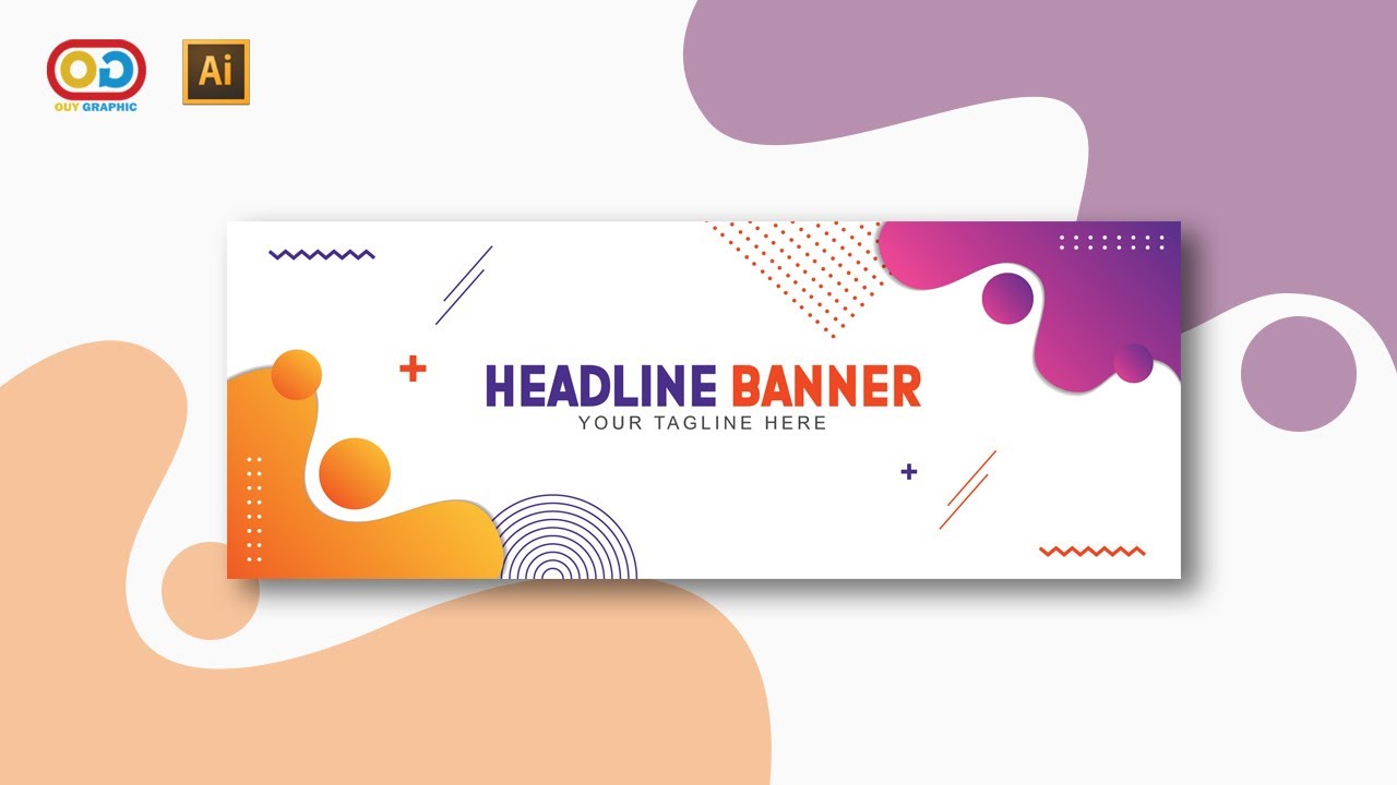 Simple Banner Design Adobe Illustrator Tutorials YouTube