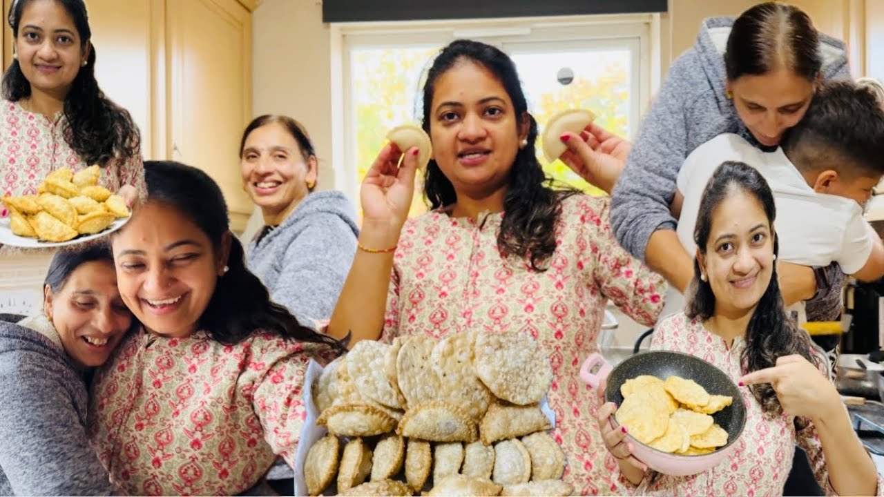 Diwali nashte-gujiya(ghughra),farsipuri banate hue aunty ne positive bat ki jo suke motivation mila 