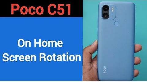 How to turn on home screen rotation Poco C51, home screen auto rotation on off kaise Karen