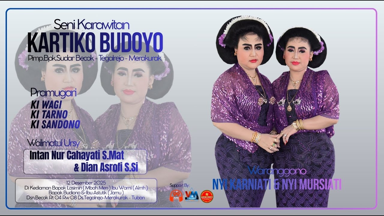 Tayub Malam KARTIKO BUDOYO // Nyi Karniati & Nyi Mursiati // Dikediaman Bapak Lasimin.Dusun Becok