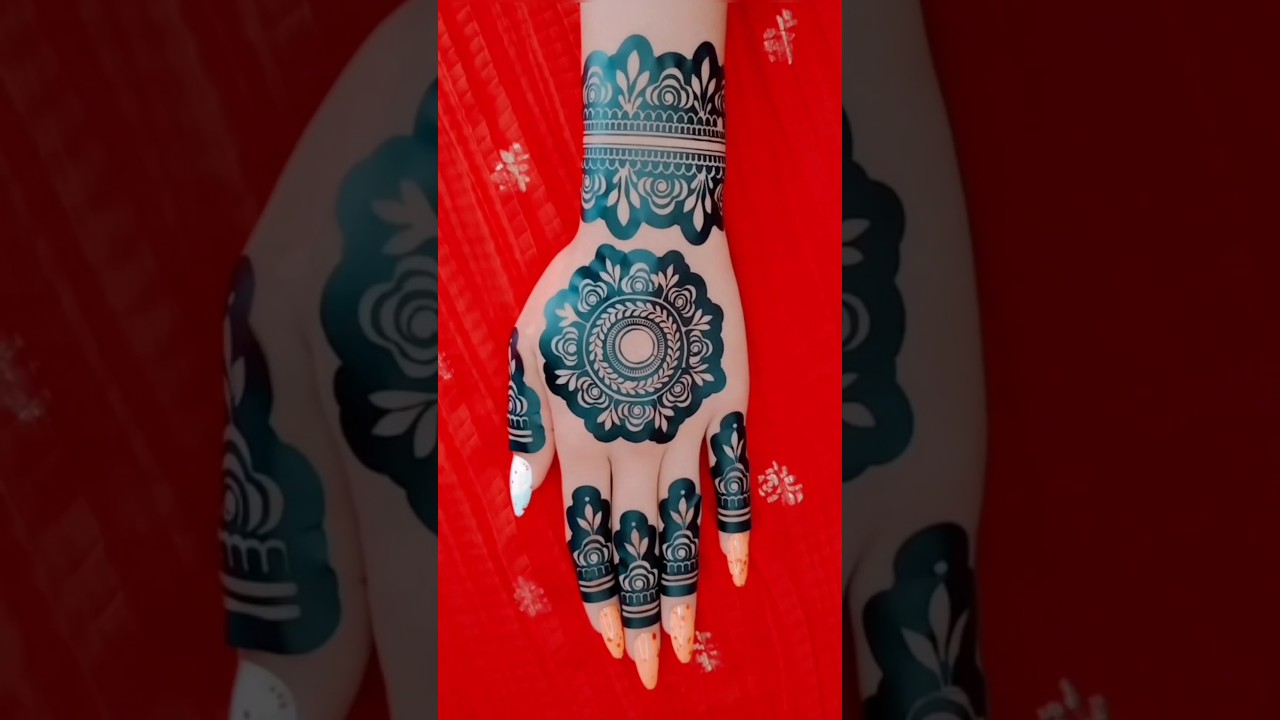 beautiful sticker mehndi design #shorts