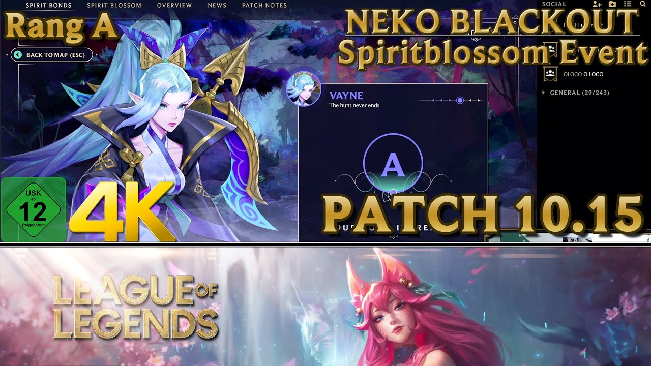 League of Legends Patch 10.15 [4K Ultra HD/60Fps] Spiritblossom-Event Rang A Alle Capturetargets