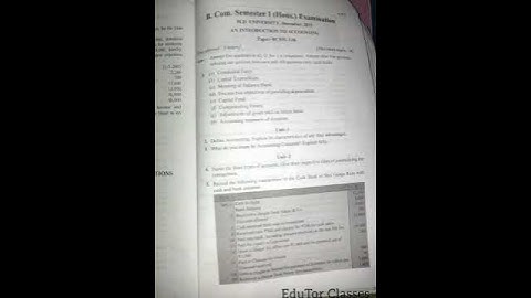 FINANCIAL ACCOUNTING DECEMBER2015|B.COM HONS.1ST YEAR (1ST SEM)|QUESTION PAPER IN HINDI|