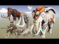Living, Extinct Vs Legendary ELEPHANT, Mammoth &amp; Monster Elephant Size 3D Comparison