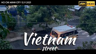4K HDR 60fps: Sunset soft rain sounds and street city traffic noise Vietnam, Ho Chi Minh City screenshot 5
