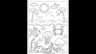 Free Printable Under the Sea Coloring Pages for Kids, Free Download  #freeprintable