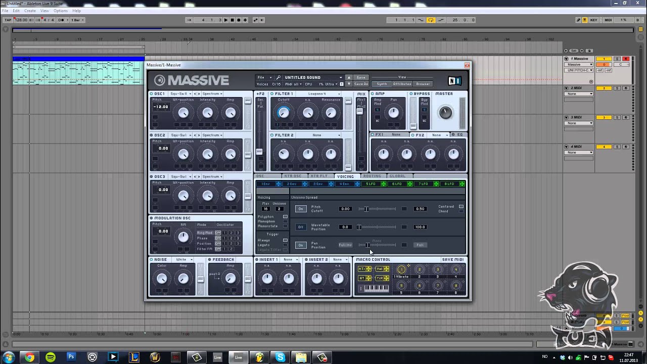 How To: Pluck in Massive (The Veldt by Deadmau5) (Tutorial w. Tuen)