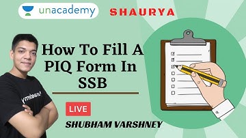 How to Fill a PIQ Form | Crack SSB Interview | SSB Interview | Shubham Varshney