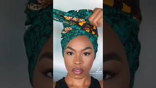 Simple Head wrap tutorial from modern day classic                       #headwrap #headwraptutorial