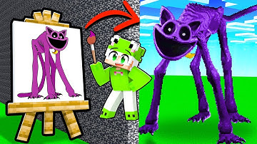 I Cheated with //DRAW in POPPY PLAYTIME Build Challenge in Minecraft!