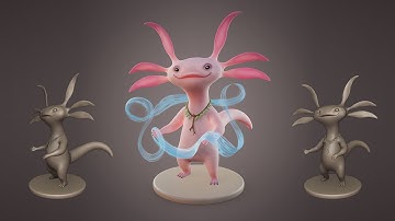 Stylized character — Axolotl