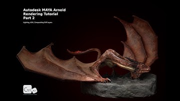 Autodesk Maya Arnold Rendering Dragon tutorial part 2