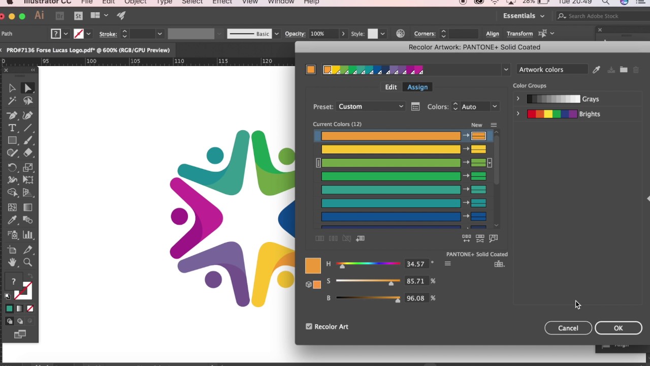 How to convert CMYK or RGB colours to Pantone colours in Adobe ...