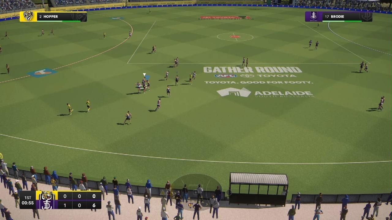AFL 26 Richmond career mode ep .6  round 5 vs Fremantle gather round