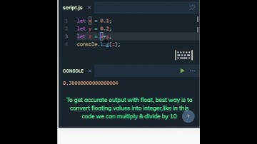 JavaScript Handling Floating Point Values #shorts  #javascript  #programming  #coding