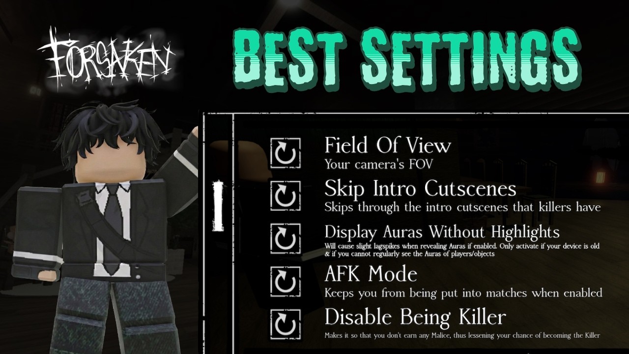 Best Forsaken Settings To Play Better | Roblox Forsaken - YouTube