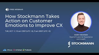 Free Webinar: How Stockmann Takes Action on Customer Emotions to Improve CX