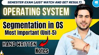 Segmentation in Operating System Explained | OS Memory Management (Hindi) | code hacker | with notes