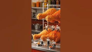 Miniature Workers in Fried Chicken Mega Kitchen | Satisfying ASMR Cooking 🍗🔥