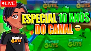 STUMBLE GUYS AO VIVO VALENDO 1200 GEMAS  E PASSES🌈ESPECIAL DE 10 ANO DO CANAL   ‹ SEDNEM21 ›