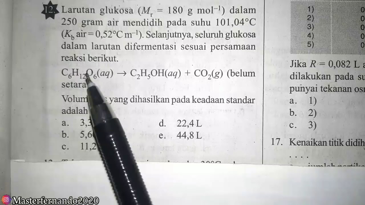 Sifat koligatif larutan - Kenaikan Titik didih - Contoh ...