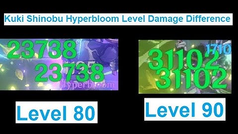 Hyperbloom damage difference - Level 80 vs Level 90 - Genshin Impact