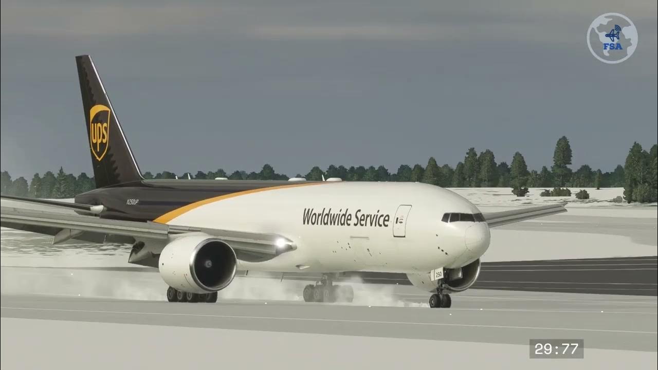 Boeing 777F UPS landing at Anchorage (ANC) , Alaska airport. YouTube