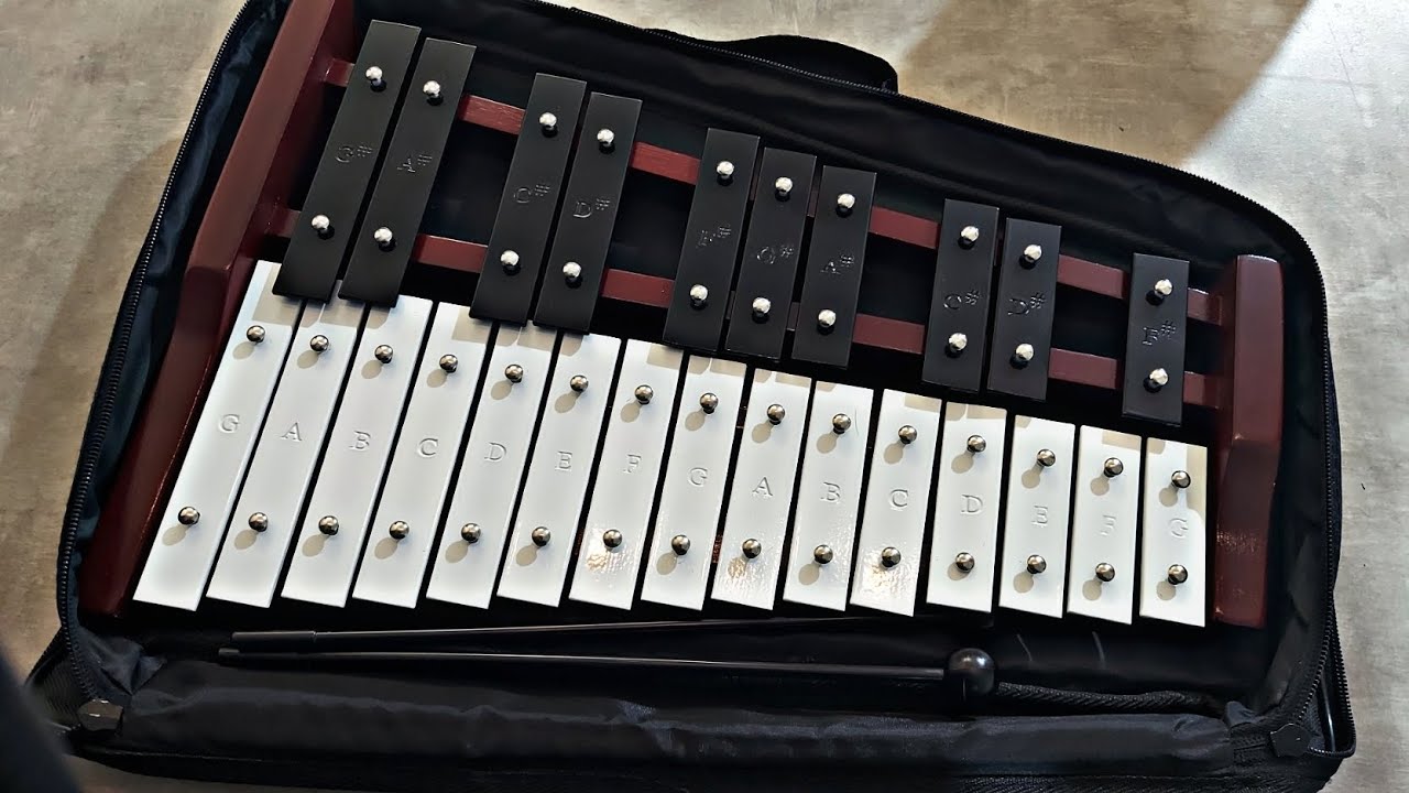 Red Wooden Xylophone 25 Keys with Beaters YouTube
