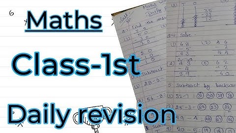 Class 1 maths|| daily revision worksheet ||maths class 1||