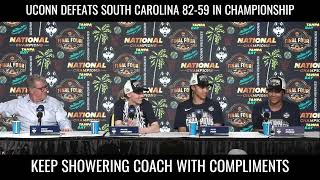 UCONN Coach Has Hilarious Moment With Player  #ncaa