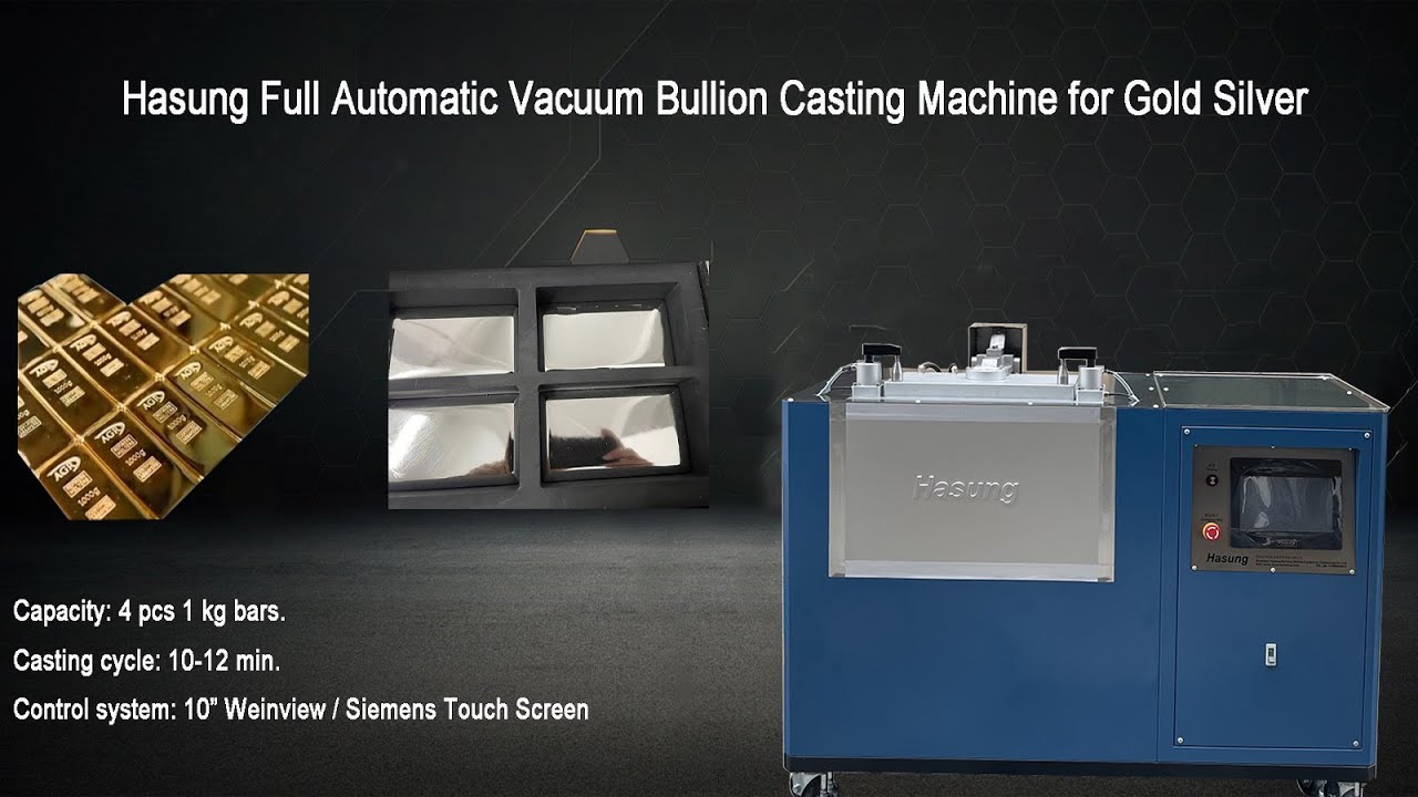 4 kilo bars Automated Vacuum #Gold #Bullion #Making #Machine - Hasung ...