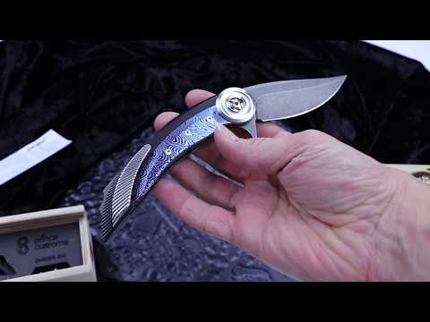 Prince Customs Daruma Cerakote Titanium/Timascus Inlay 20CV Etched