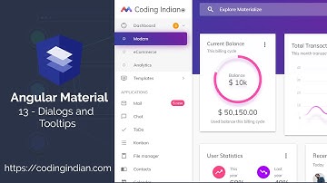 Angular Material | 13 | Dialogs and Tooltips | codingindian.com