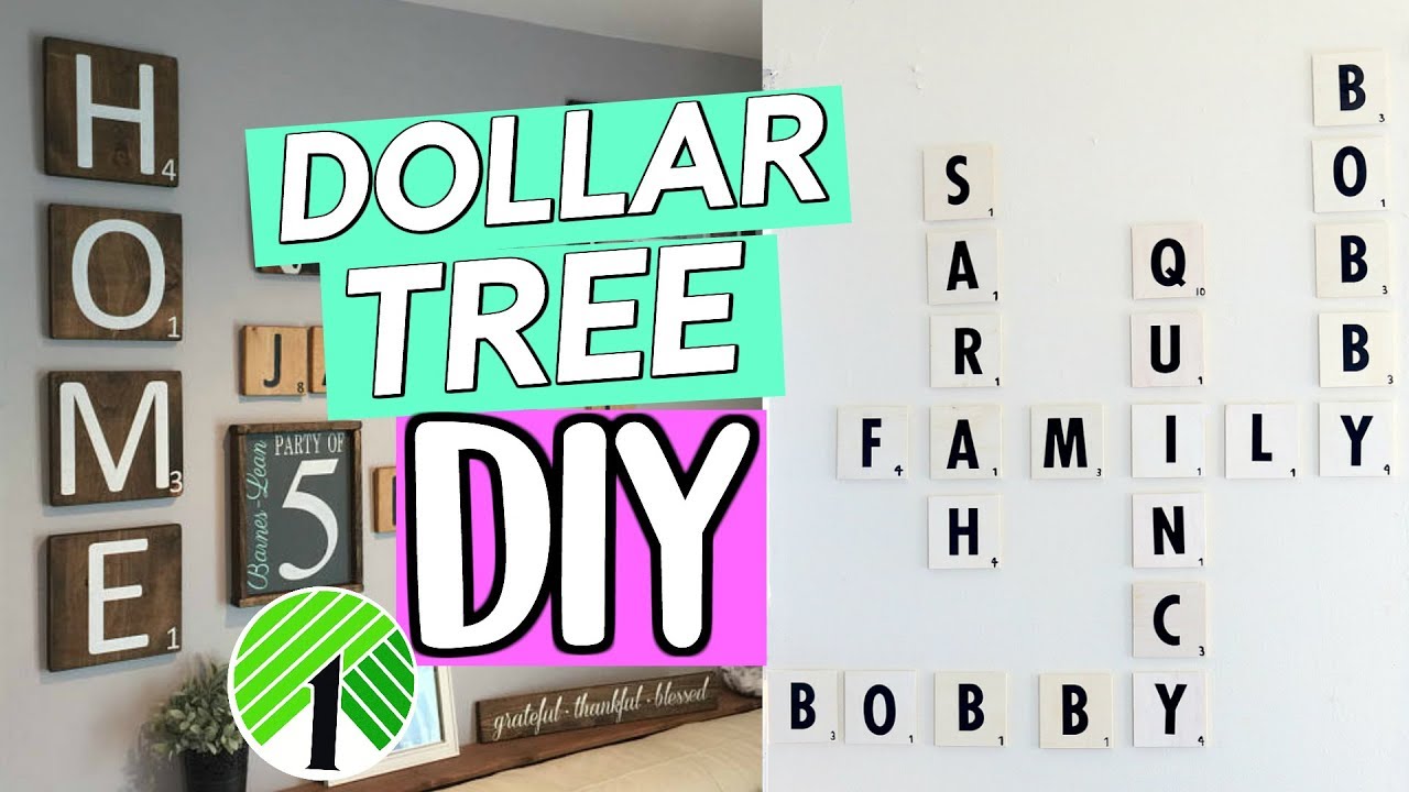 Dollar Tree Diy: Family Scrabble Wall Art! Rustic Dollar Storegallery Wall|  Sensationalfinds - Youtube