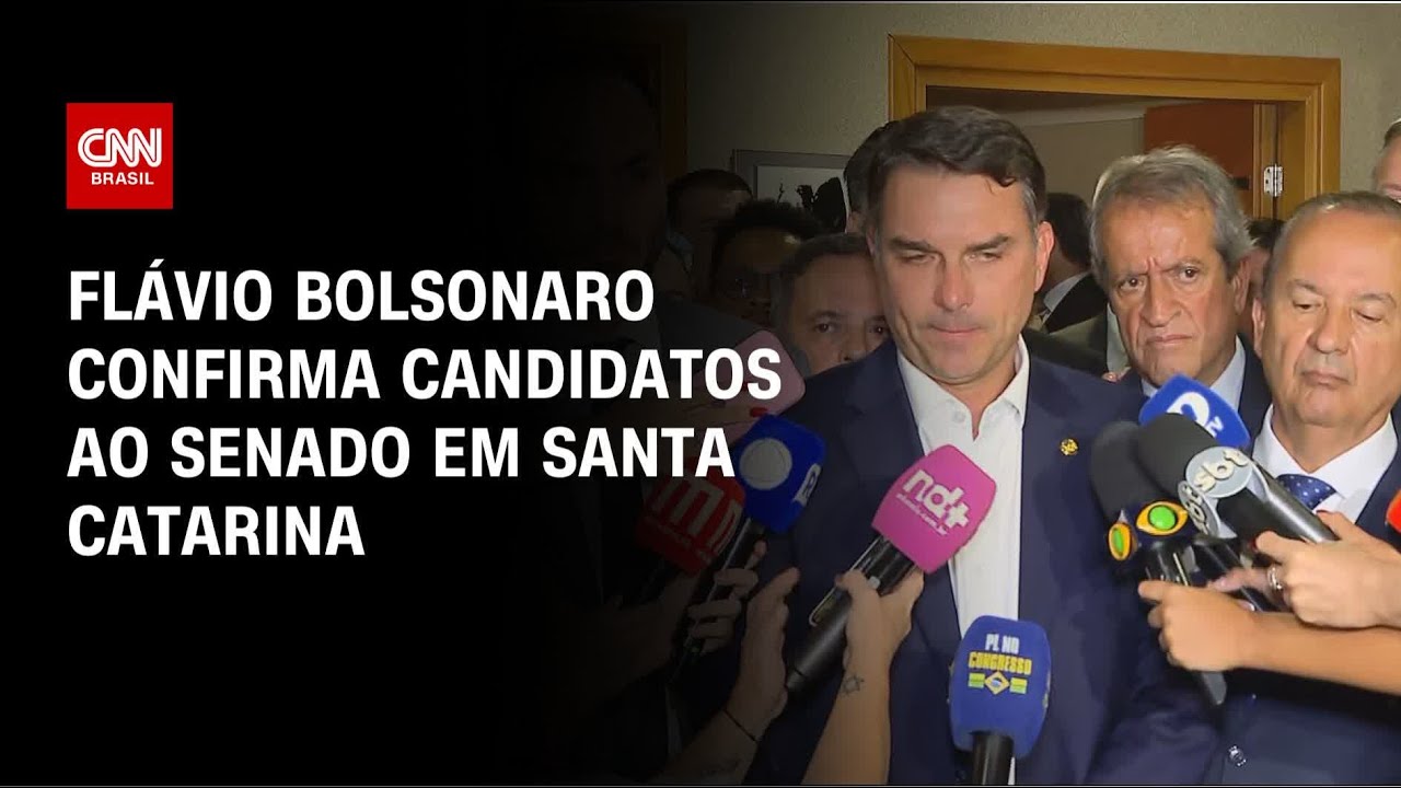 Senado: Flávio Bolsonaro confirma candidatos do PL em Santa Catarina | CNN 360º
