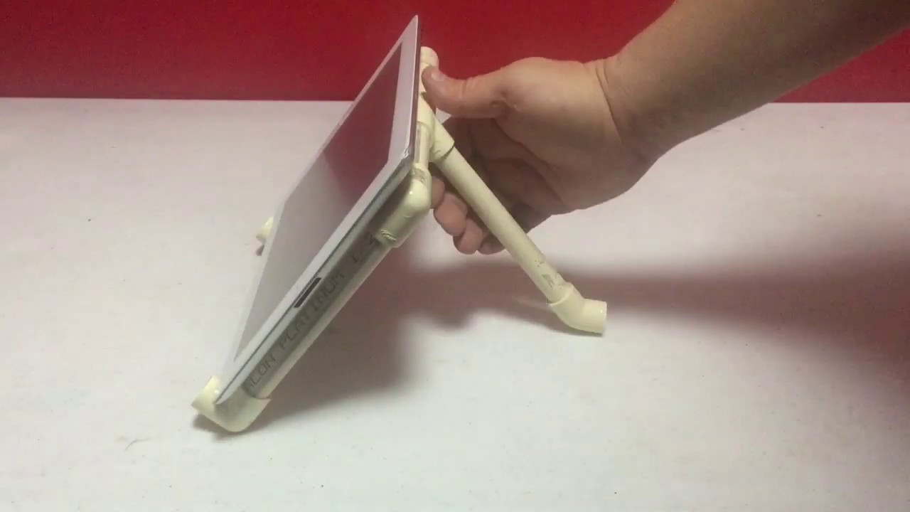Tablet holder with PVC tubes YouTube