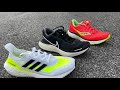 Max Cushion Run Shoes Compared: adidas Ultraboost 21, Nike ZoomX Invincible Run, Saucony Triumph 18