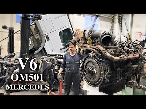 OM501 V6 MERCEDES 1.7 МЛН ПРОБЕГ - ПЕРВЫЙ КАПИТАЛЬНЫЙ РЕМОНТ ДВИГАТЕЛЯ МЕРСЕДЕС АКТРОС / РАЗБОРКА