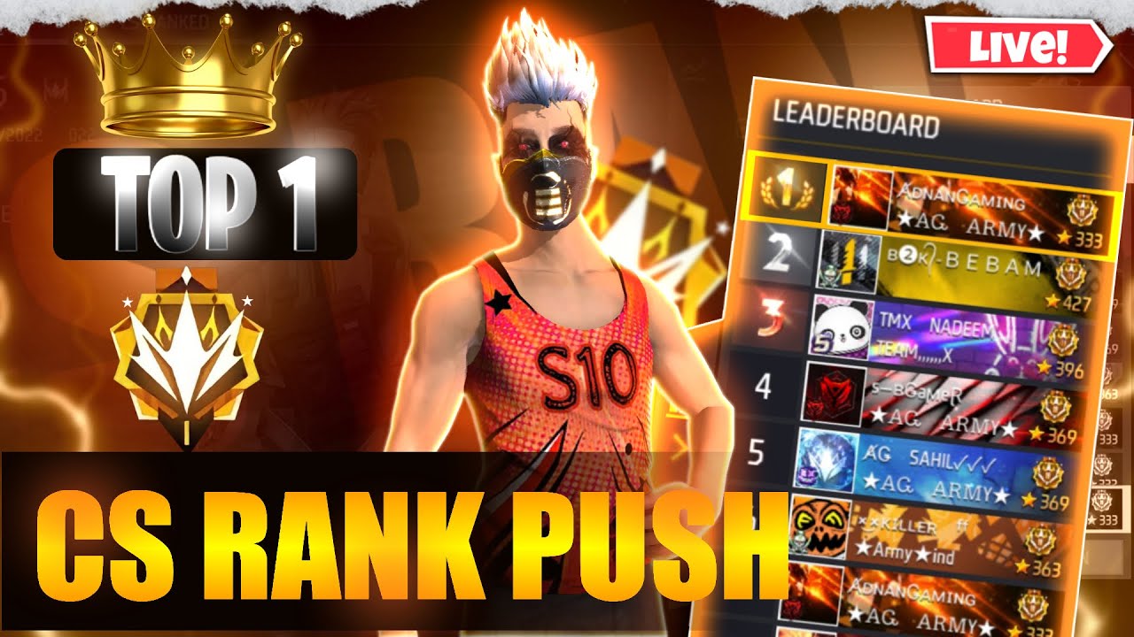 FREE FIRE LIVE CS RANK PUSH TO GRANDMASTER |ADNAN IS LIVE - YouTube