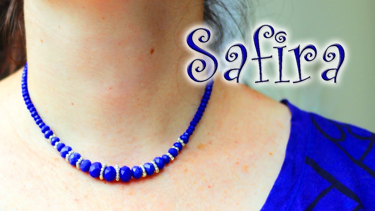 Aula de Bijuteria: Colar de cristais (Aprenda a usar FECHO ROSCA)