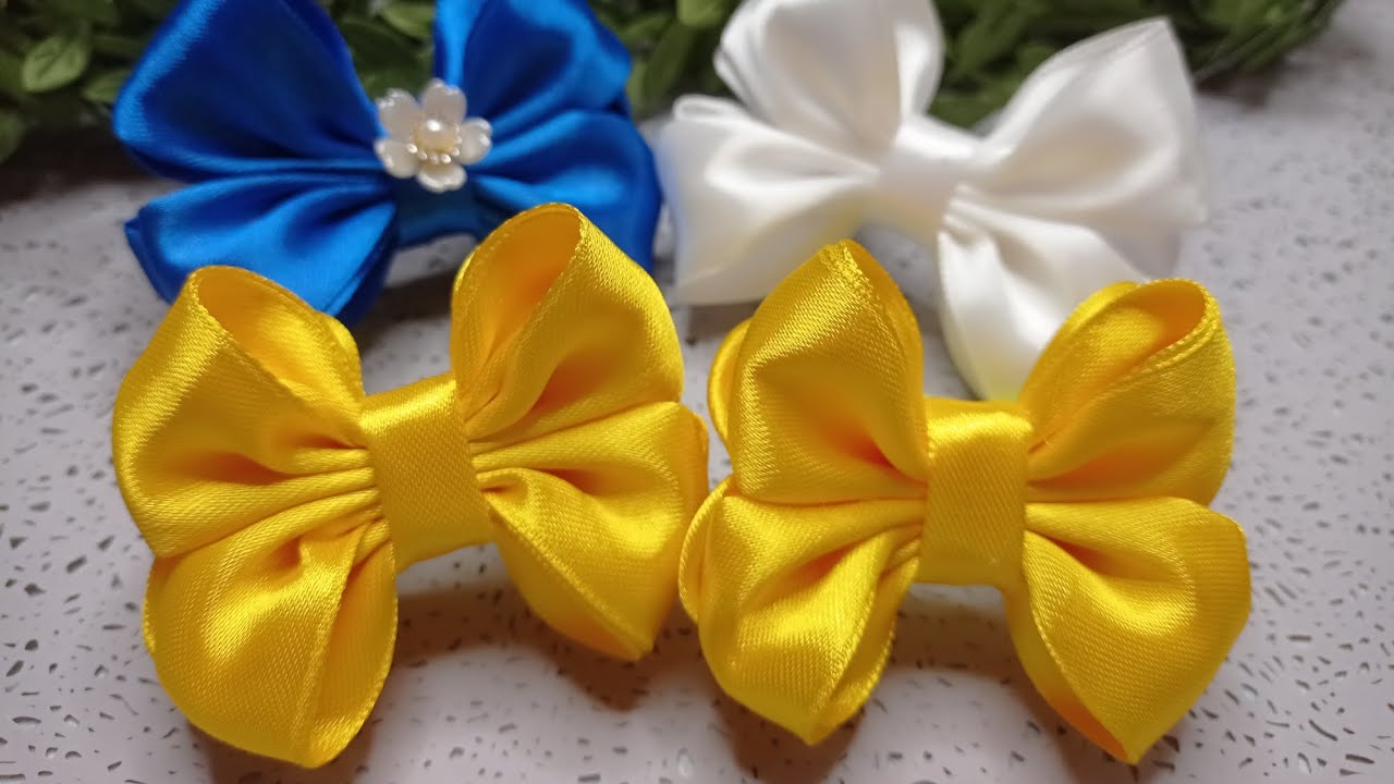 #diy#bows #новая #моделька 🎀,лента 5 см #handmade#kanzashi#творчество#beautiful#tutorial#ribbon#hair