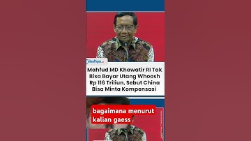 mahfud kawatir Indonesia tidak bisa bayar utang #whoosh #jokowi #mahfudmd #beritaterkini #news