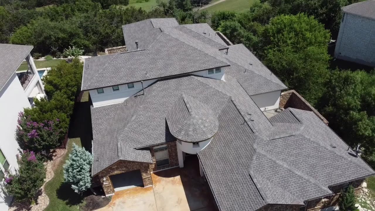 Video of a full storm damage roof replacement in Leander Texas by Badon Solutions