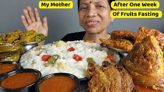 ASMR My Mother After 1 Week of Fruits Fasting