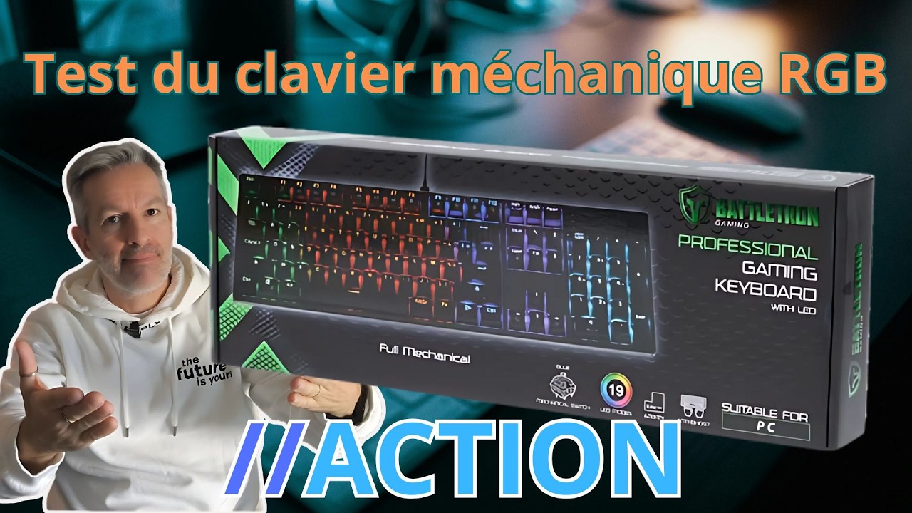 Je teste le clavier mécanique Battletron de chez Action #1 - YouTube