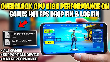 Overclock Cpu High Performance On | Games Hot Fps Drop Fix & Lag Fix ( No Root)