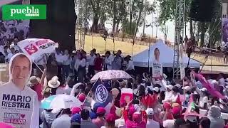 Eduardo Rivera Pérez y Mario Riestra, arrancan campaña acompañados de Xóchitl Gálvez en Puebla