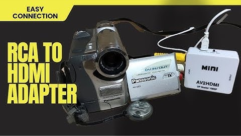 RCA to HDMI Adapter Solution for The Cameras without HDMI Output