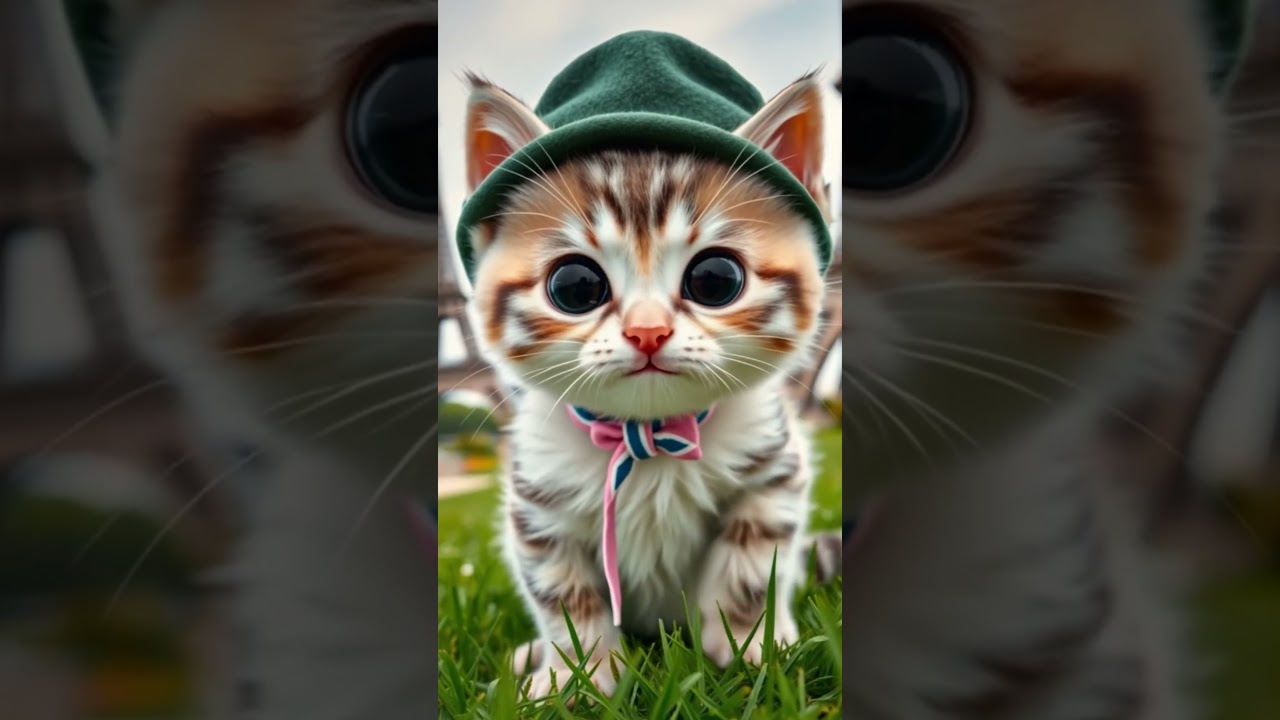 One-Take Kitten Frolics on Grass 