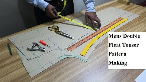 Man pleated trousers pattern for beginners | Tailored pleated trouser pattern drafting @rmgpm16